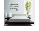 She's a free spirit with a wild heart Wall Decal